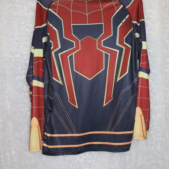 Spiderman long sleeve men's large shirt 88% polyester/12% spandex - Picture 2 of 3